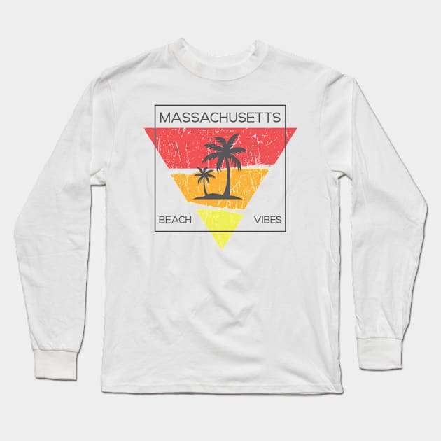 Massachusetts beach vibes Long Sleeve T-Shirt by SerenityByAlex